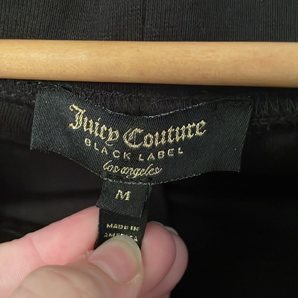 Juicy Couture black velour pants size M. Never worn - Picture 2 of 5